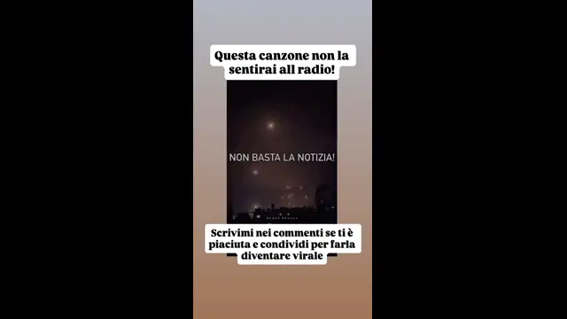 Questa non è una canzone - Gaza non si vende. Iran non si arrende